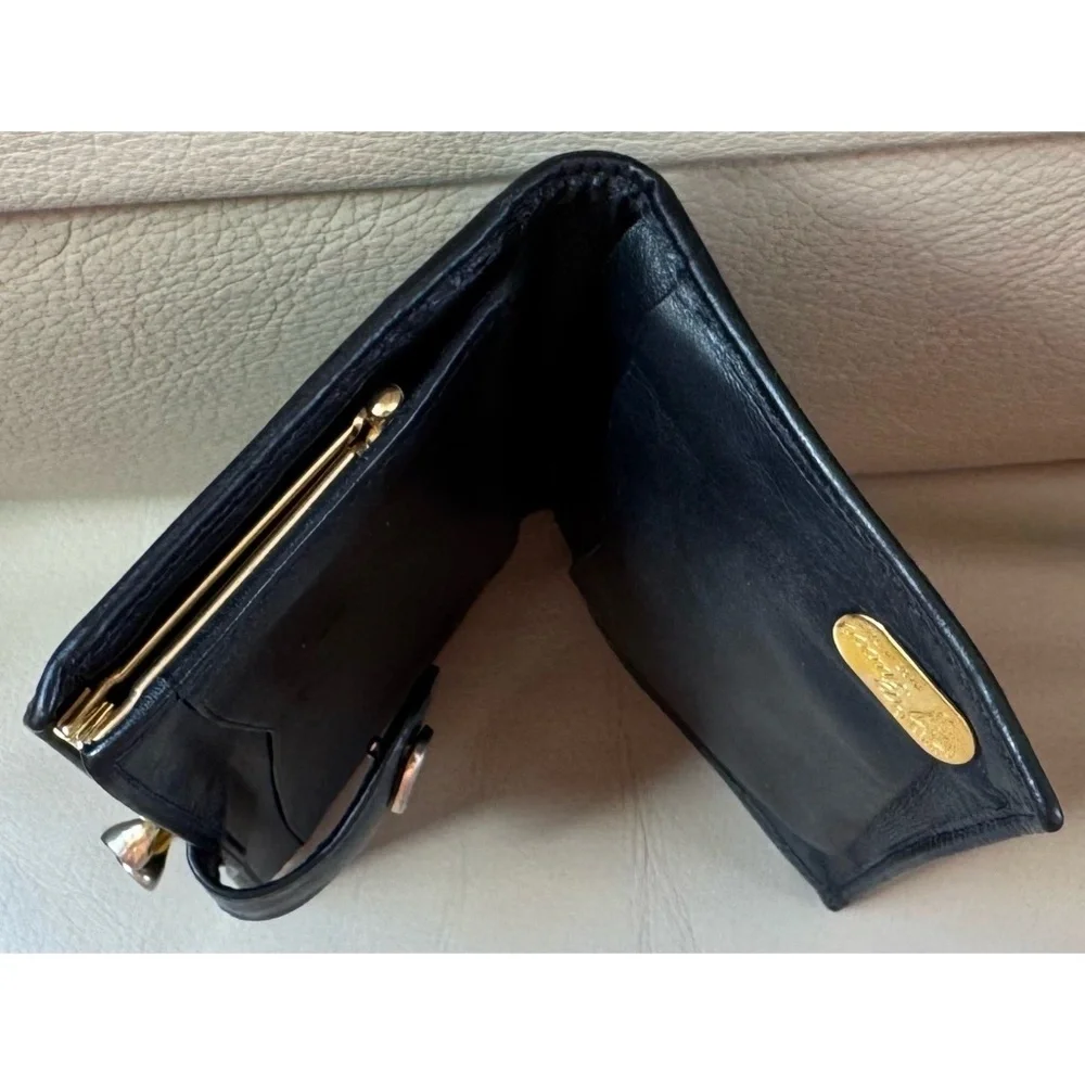 Authentic Vintage Gucci Micro GG Monogram Canvas Leather Kisslock Bifold Wallet - Picture 7 of 10